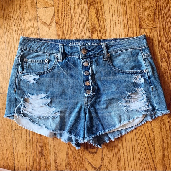 distressed denim shorts american eagle